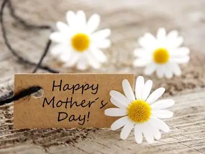 A small card labeled